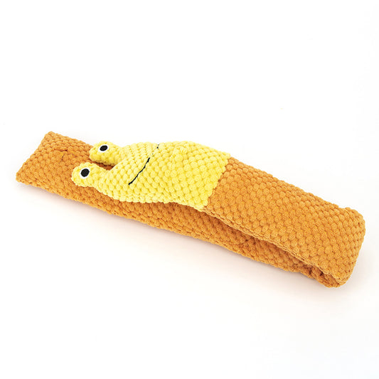 PawJoy Snail Puzzle Toy โ Squeaky Hide & Seek Plush Toy for Dogs