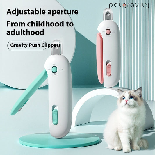 PawJoy Cat Nail Scissors — Gravity Auto-Push Safety Design