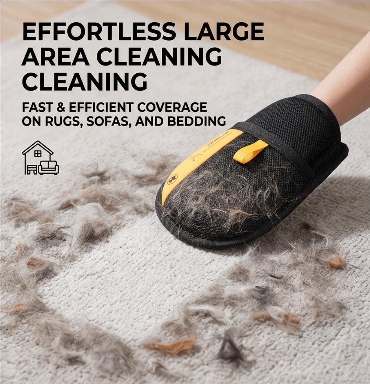 Pet hair remover glove cleaning fabric and furniture