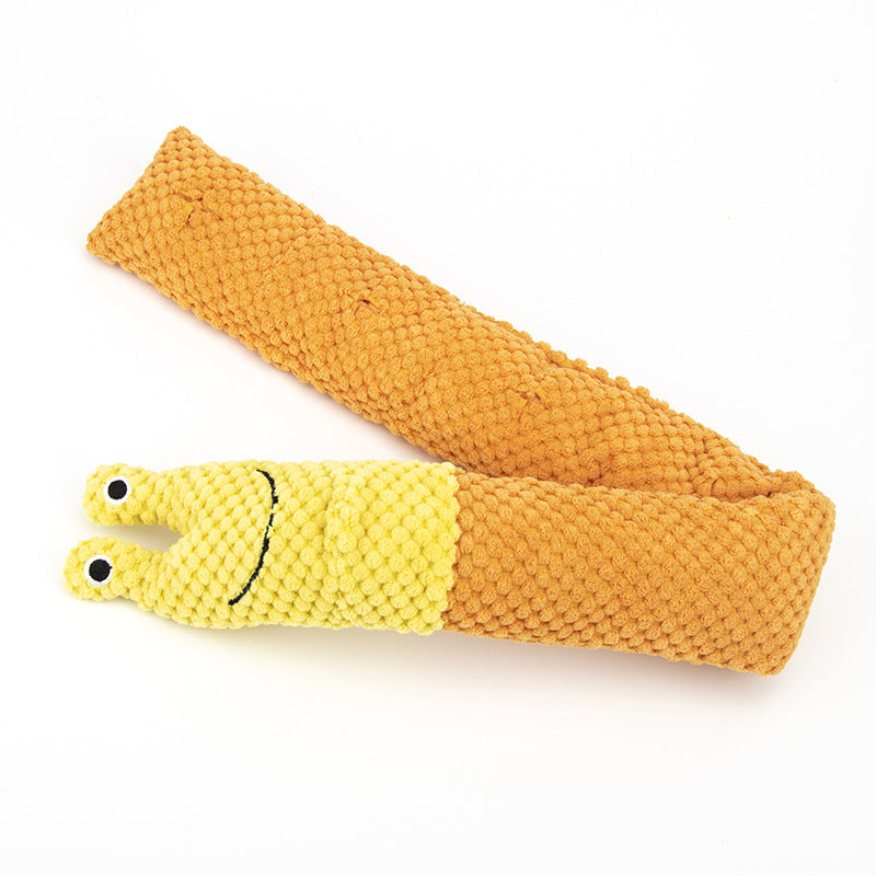 PawJoy Snail Puzzle Toy — Squeaky Hide & Seek Plush Toy for Dogs