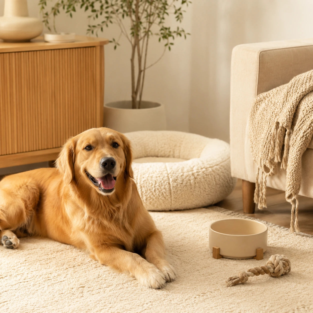 Cozy pet-friendly home corner